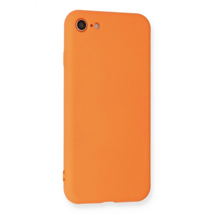 İphone 7 Kılıf Nano İçi Kadife Silikon - Turuncu