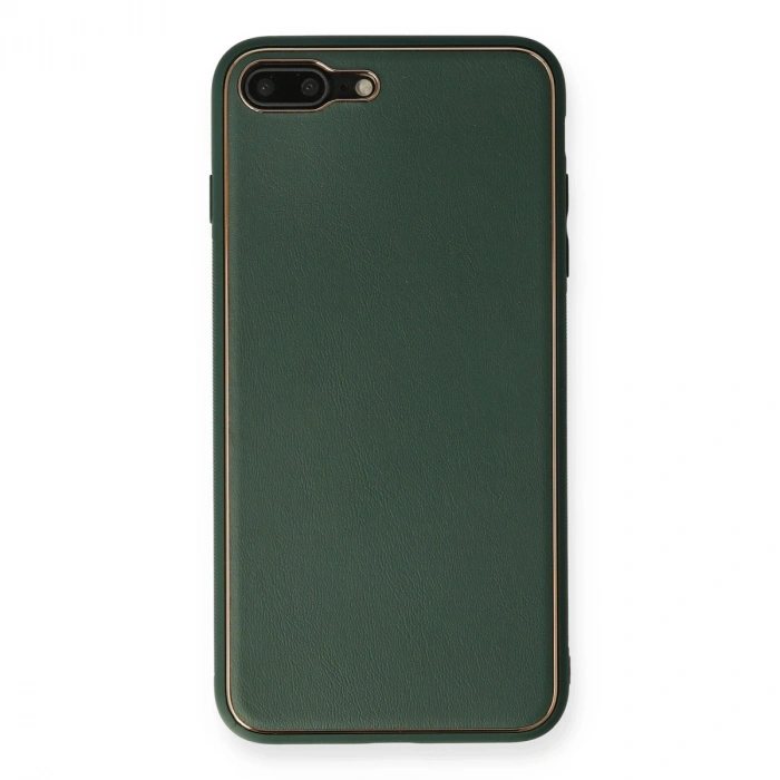 İphone 7 Plus Kılıf Coco Deri Silikon Kapak - Yeşil