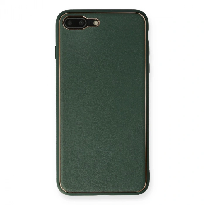 İphone 7 Plus Kılıf Coco Deri Silikon Kapak - Yeşil