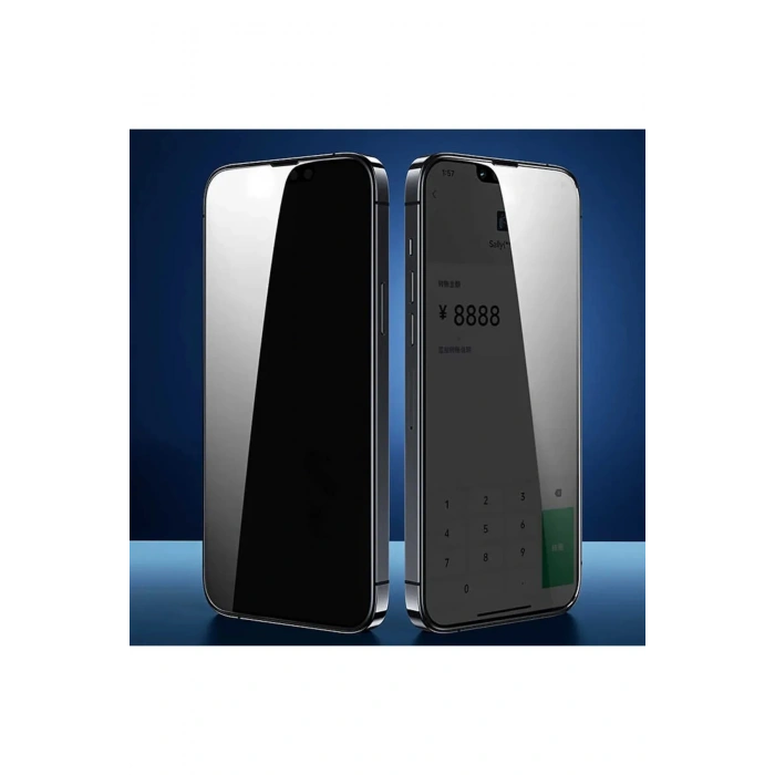 Iphone 7G Siyah Uyumlu Hayalet Ekran Gizli Tam Kaplayan Kırılmaz Cam Seramik Ekran Koruyucu Film (599)