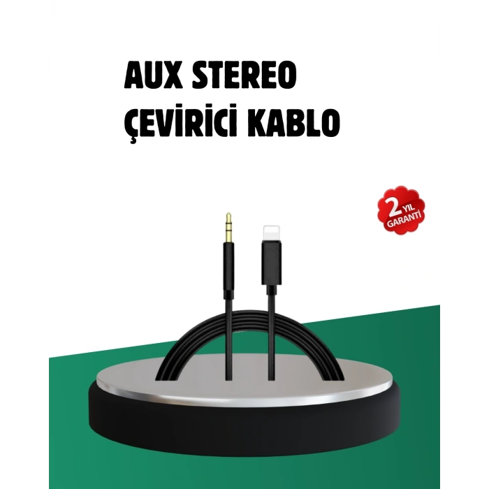 İphone Uyumlu Lightning 3.5mm Aux Adaptör Kablo Stereo Ses Aktarım