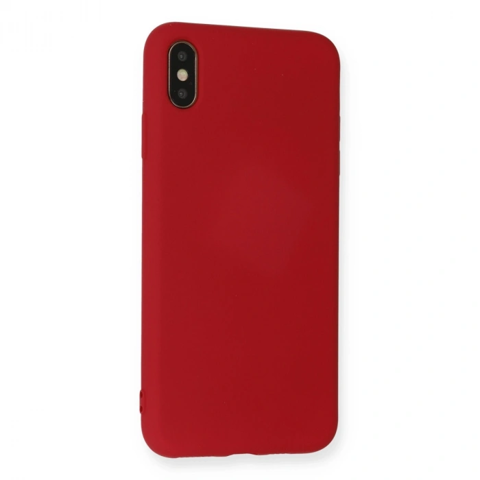 İphone X Kılıf Nano İçi Kadife Silikon - Kırmızı