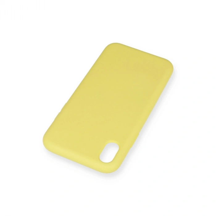 İphone Xr Kılıf Nano İçi Kadife Silikon - Sarı