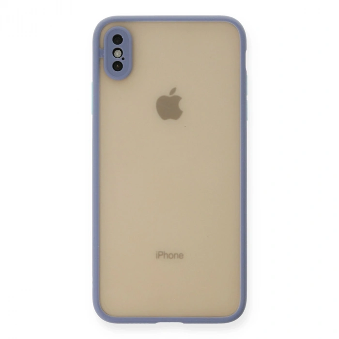 İphone Xs Max Kılıf Montreal Silikon Kapak - Gri