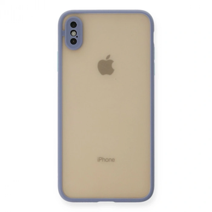 İphone Xs Max Kılıf Montreal Silikon Kapak - Gri