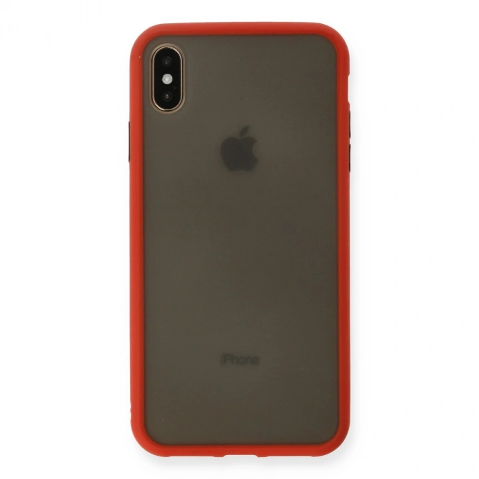İphone Xs Max Kılıf Montreal Silikon Kapak - Kırmızı