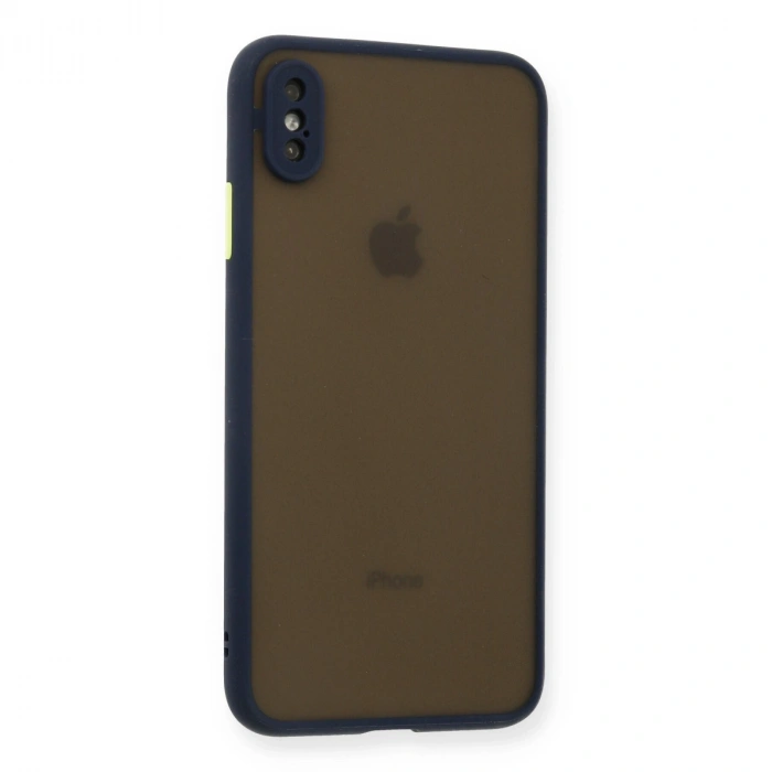 İphone Xs Max Kılıf Montreal Silikon Kapak - Lacivert
