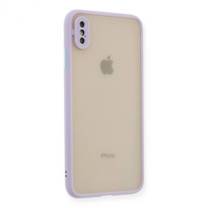 İphone Xs Max Kılıf Montreal Silikon Kapak - Mor