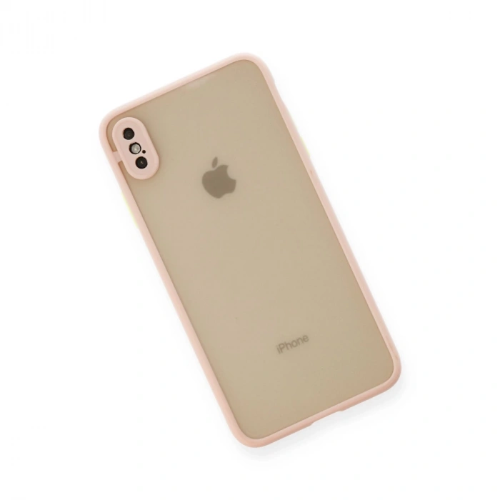 İphone Xs Max Kılıf Montreal Silikon Kapak - Pembe