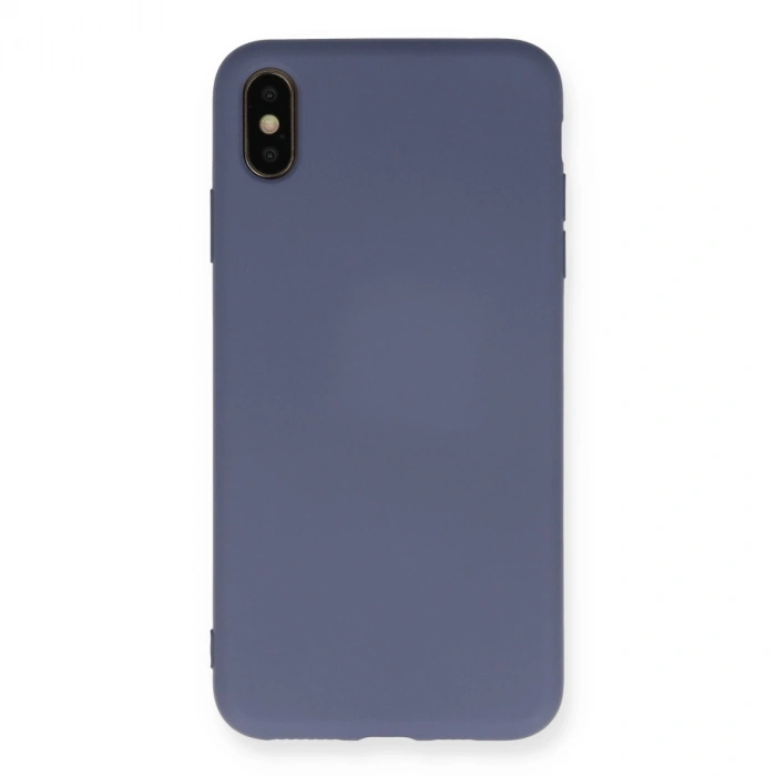 İphone Xs Max Kılıf Nano İçi Kadife Silikon - Gri