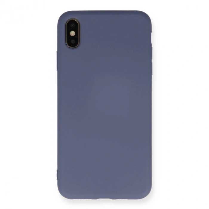 İphone Xs Max Kılıf Nano İçi Kadife Silikon - Gri