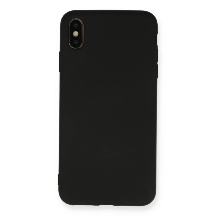İphone Xs Max Kılıf Nano İçi Kadife Silikon - Siyah