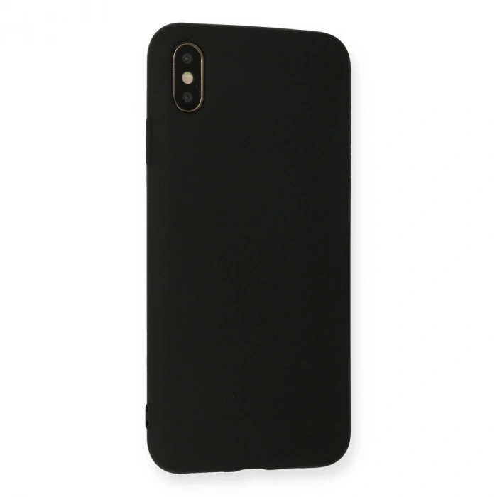 İphone Xs Max Kılıf Nano İçi Kadife Silikon - Siyah