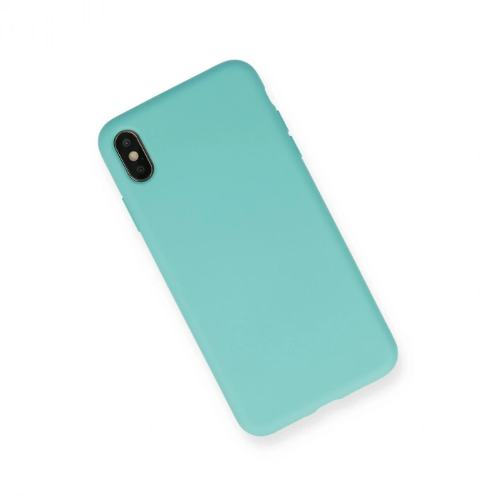 İphone Xs Max Kılıf Nano İçi Kadife Silikon - Turkuaz