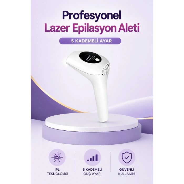 Ipl Lazer Epilasyon Aleti 5 Kademeli Güç Ayarlı