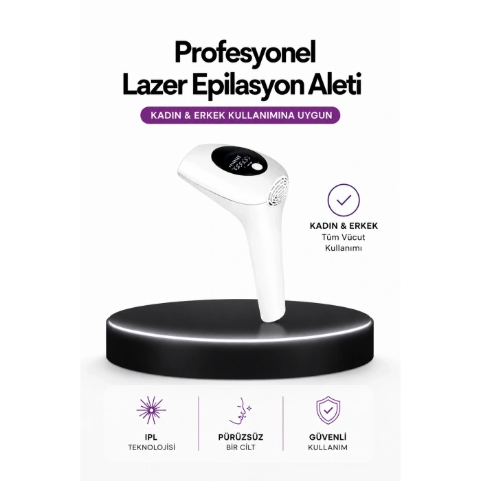 Ipl Teknolojili Erkek Ve Kadın Kullanımına Uygun Lazer Epilasyon Cihaz