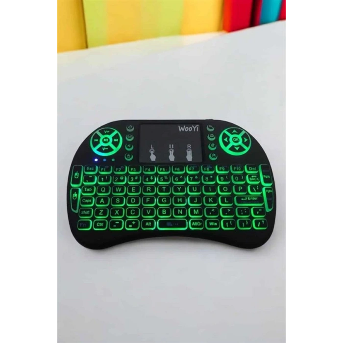 Işıklı Kablosuz Mini Q Klavye Tüm Cihazlara Uyumlu