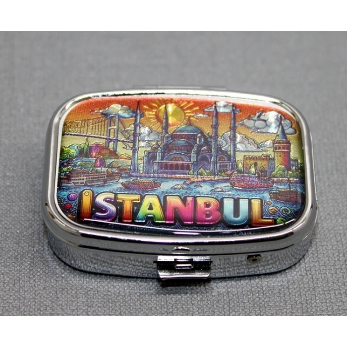 İstanbul Temalı İlaç Kutusu Anahtarlık Alk4371