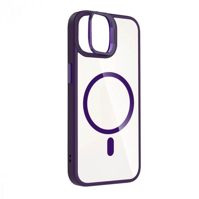 Joko Apple İphone 11 Remim Lensli Magsafe Standlı Kapak - Derin Mor