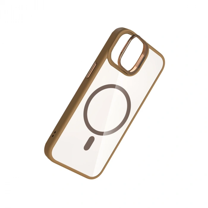 Joko Apple İphone 11 Remim Lensli Magsafe Standlı Kapak - Kahverengi