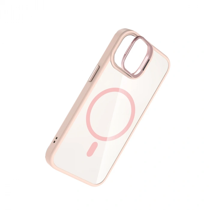 Joko Apple İphone 11 Remim Lensli Magsafe Standlı Kapak - Pembe