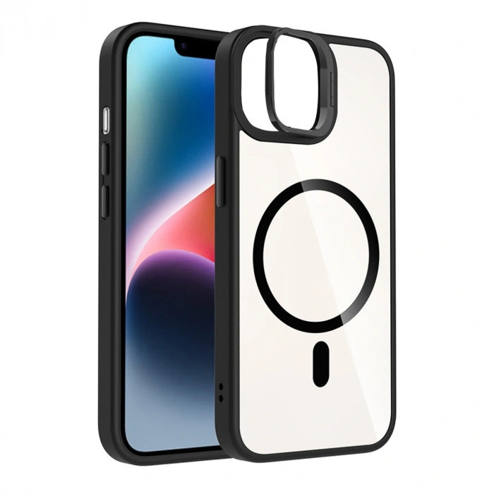 Joko Apple İphone 11 Remim Lensli Magsafe Standlı Kapak - Siyah
