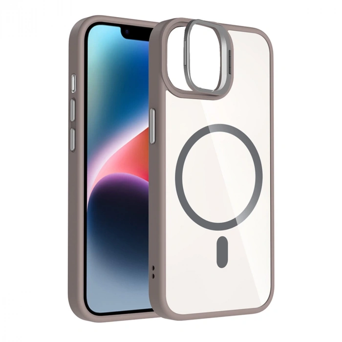 Joko Apple İphone 11 Remim Lensli Magsafe Standlı Kapak - Titan Gri