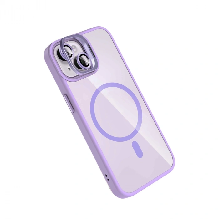 Joko Apple İphone 13 Remim Lensli Magsafe Standlı Kapak - Lila