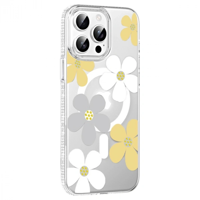 Joko Apple İphone 14 Pro Max Floral Magsafe Kapak - Sarı