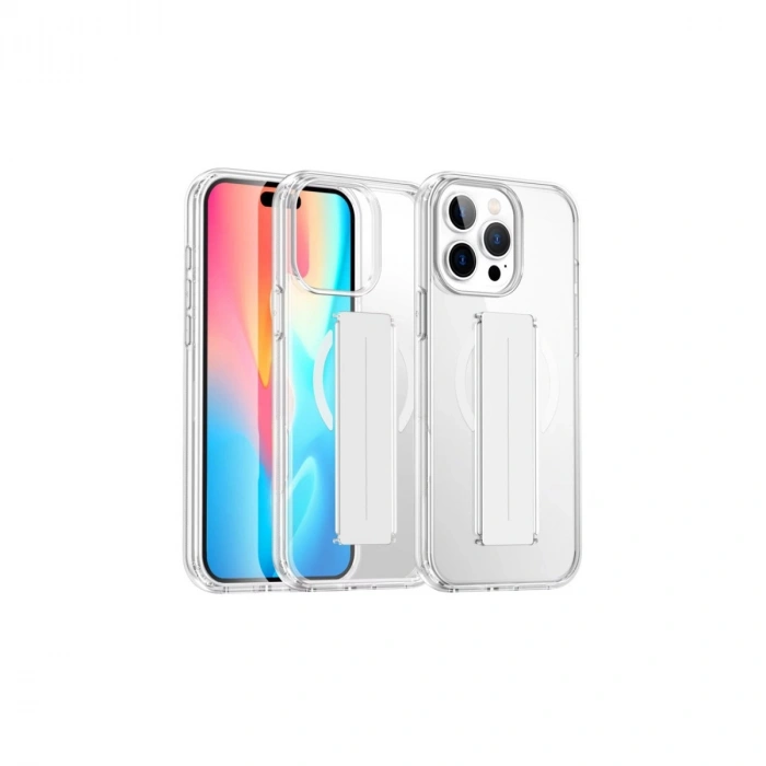 Joko Apple İphone 14 Pro Max Kılıf Alfa Magsafe Standlı Kapak - Şeffaf