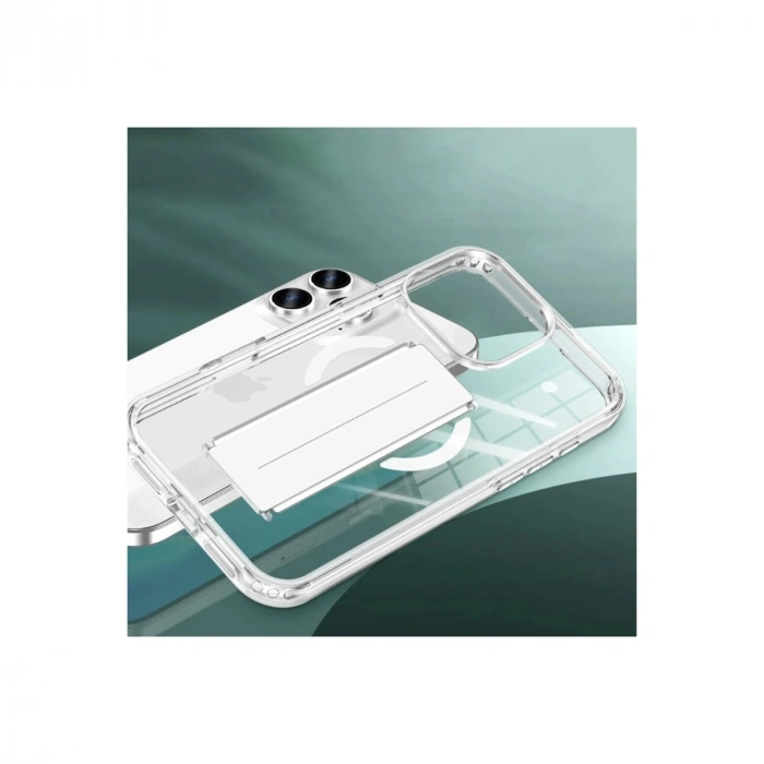 Joko Apple İphone 14 Pro Max Kılıf Alfa Magsafe Standlı Kapak - Şeffaf