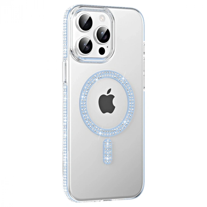 Joko Apple İphone 14 Pro Max Move Taşlı Magsafe Kapak - Mavi