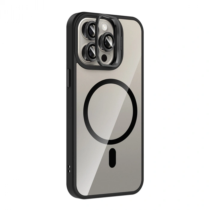 Joko Apple İphone 14 Pro Max Remim Lensli Magsafe Standlı Kapak - Siyah