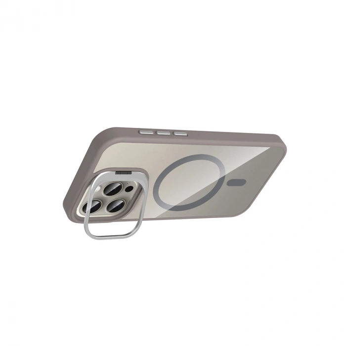 Joko Apple İphone 14 Pro Max Remim Lensli Magsafe Standlı Kapak - Titan Gri