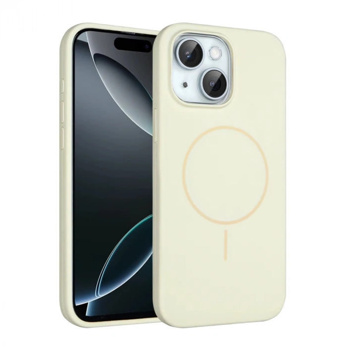 Joko Apple İphone 15 Kılıf Jully Magsafe Kapak - Bej