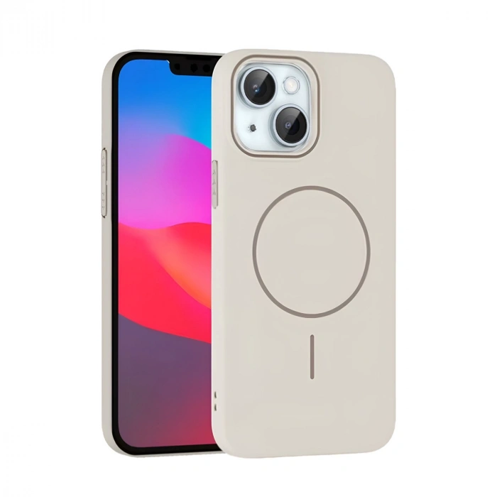 Joko Apple İphone 15 Plus Broş Magsafe Kapak - Krem