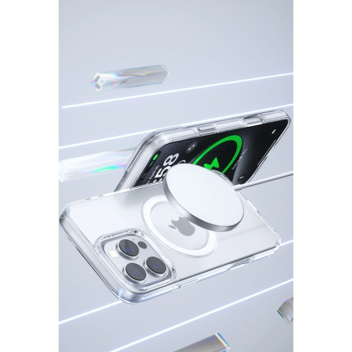 Joko Apple İphone 15 Pro Max Gleam Pc Sert Magsafe Kılıf - Şeffaf