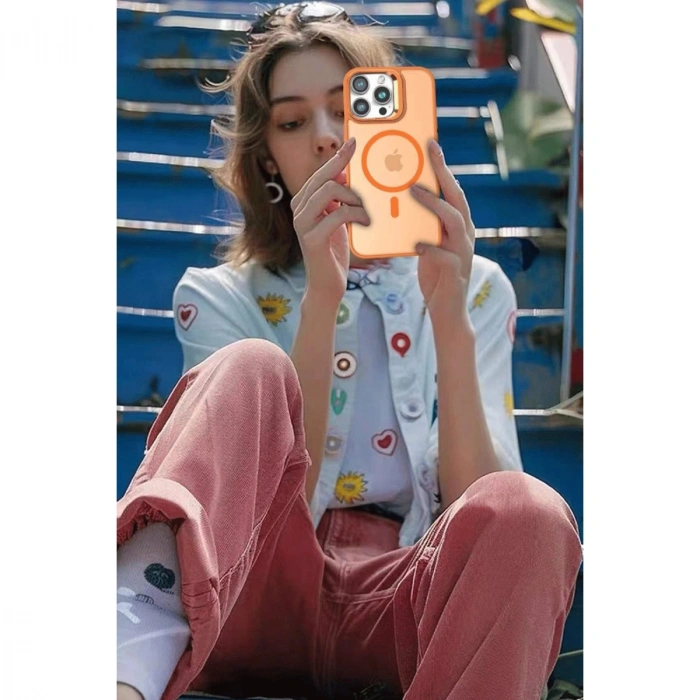 Joko Apple İphone 16 Plus Flet Lens Magsafe Kapak - Koyu Yeşil
