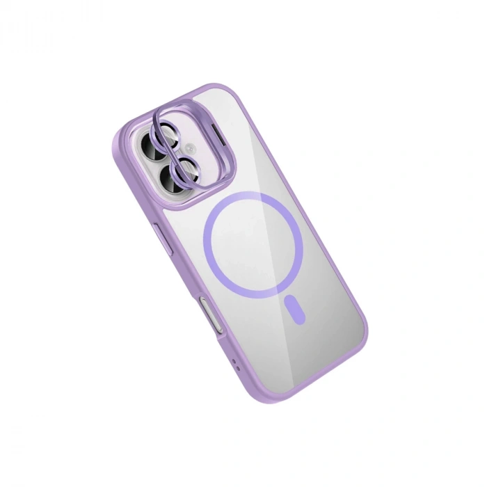 Joko Apple İphone 16 Plus Remim Lensli Magsafe Standlı Kapak - Lila