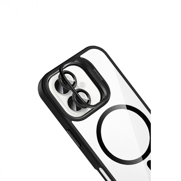 Joko Apple İphone 16 Plus Remim Lensli Magsafe Standlı Kapak - Siyah