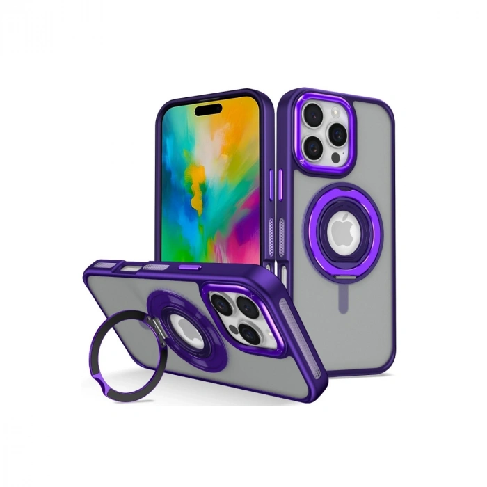 Joko Apple İphone 16 Pro Max Banza Magsafe Standlı Kapak - Derin Mor