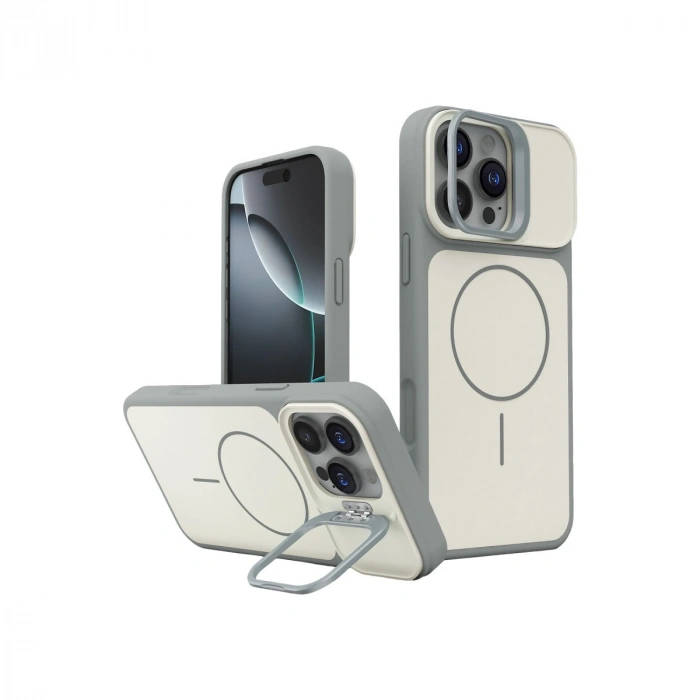 Joko Apple İphone 16 Pro Max Pale Magsafe Standlı Kapak - Beyaz