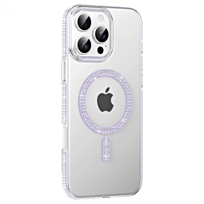 Joko Apple İphone 16 Pro Move Taşlı Magsafe Kapak - Lila