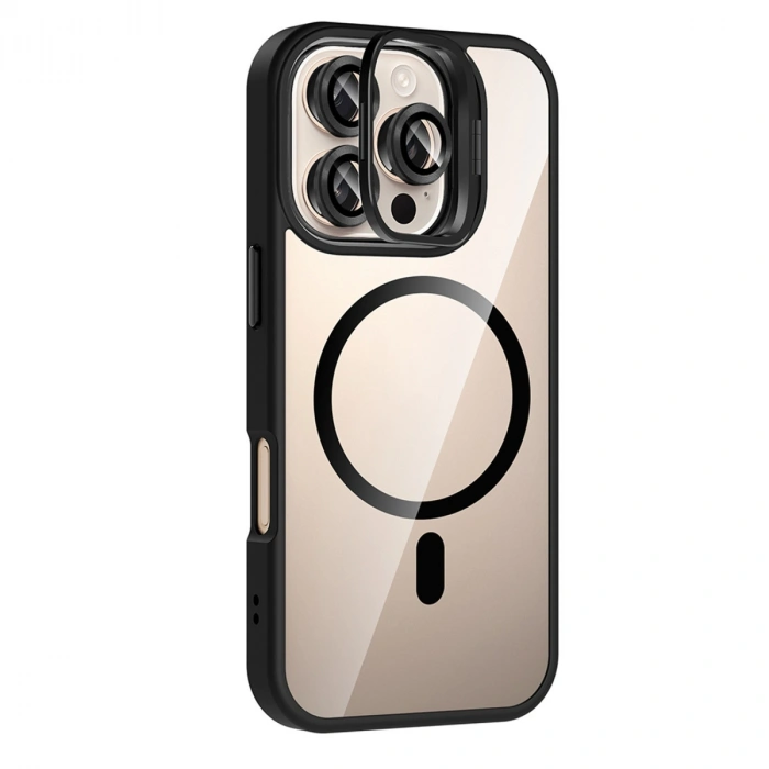 Joko Apple İphone 16 Pro Remim Lensli Magsafe Standlı Kapak - Siyah