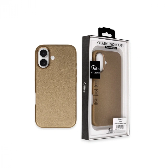 Joko Apple İphone 16 Wonder Deri Magsafe Kapak - Bronz