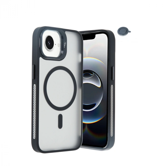 Joko Apple İphone 16e Flet Lens Magsafe Kapak - Siyah