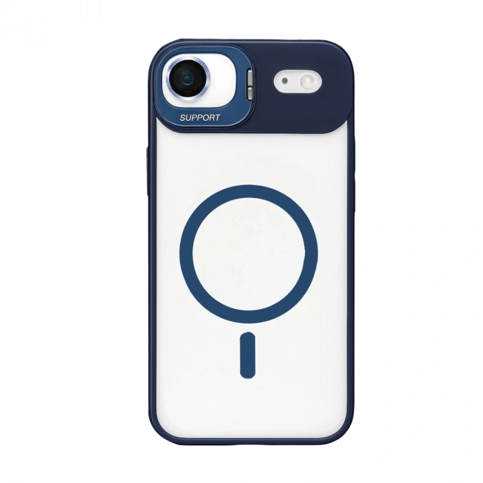 Joko Apple İphone 17 Air Remim Lensli Magsafe Standlı Kapak - Lacivert