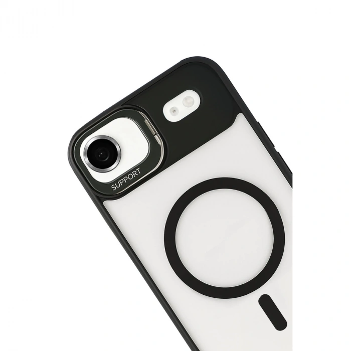 Joko Apple İphone 17 Air Remim Lensli Magsafe Standlı Kapak - Siyah