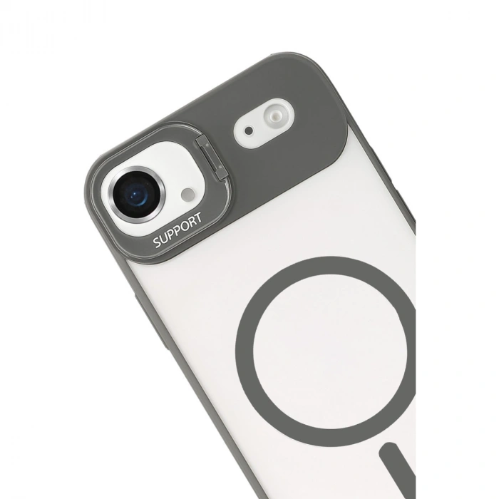 Joko Apple İphone 17 Air Remim Lensli Magsafe Standlı Kapak - Titan Gri
