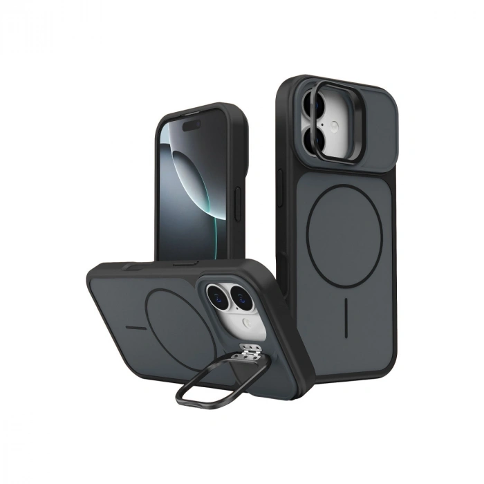Joko Apple İphone 17 Pale Magsafe Standlı Kapak - Siyah
